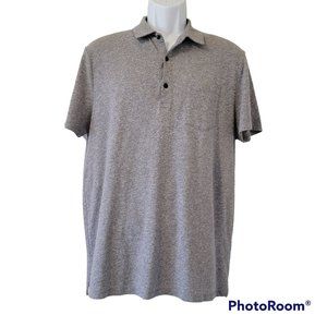 Banana Republic Men's Large Quick Dry Gray Polo with Breast Pocket EUC